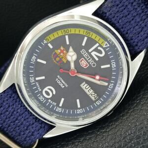 Vintage 1971 FCB Seiko Automatic Mens Silver Watch W/daydate & FCB accents
